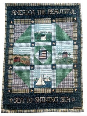 Warren Kimble America The Beautiful Wall Hanging Tapestry 26”x36”